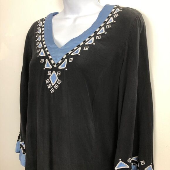 Bob Mackie Wearable Art Size M Black Tunic - Picture 4 of 8